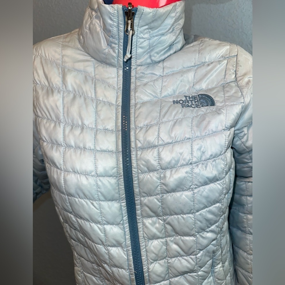 The North Face Women's Light Blue Quilted Puffer Jacket